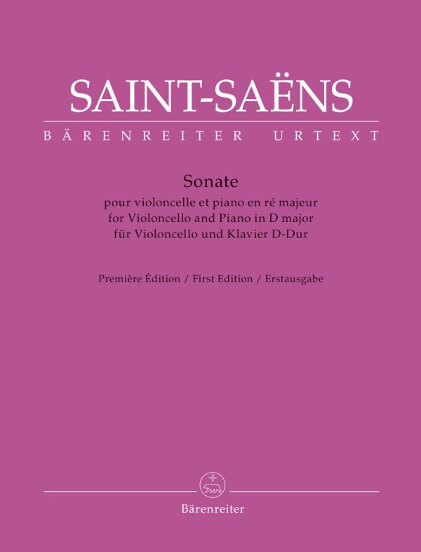 Saint-Saens - Sonata in D Major - Cello and Piano Online Hot Sale