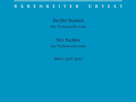 Bach (ed. Talle) - Six Suites for Cello, BWV 1007-1012 - Cello Solo For Sale