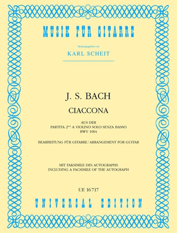 Bach, ed. Scheit - Ciaccona (Chaconne), BWV. 1004 - Guitar Online now