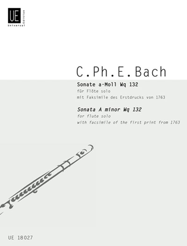 Bach, CPE - Sonata in A Minor (w facsimile) - Flute Hot on Sale