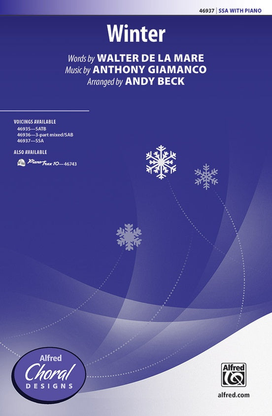 Giamanco, arr. Beck - Winter - SSA and Piano Hot on Sale