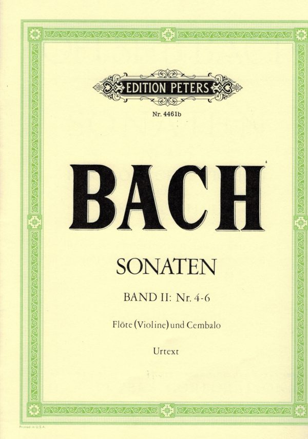 Bach, ed. Soldan - Sonatas, Vol. 2: Nos. 4-6 - Flute (Violin) and Piano Cheap