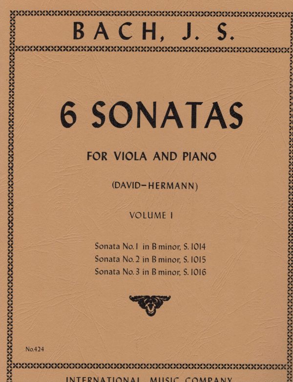 Bach, eds. David and Hermann - Six Sonatas, Vol. 1 - Viola and Piano For Cheap