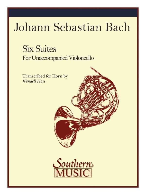 Bach, tr. Hoss - 6 Cello Suites - Horn and Piano on Sale