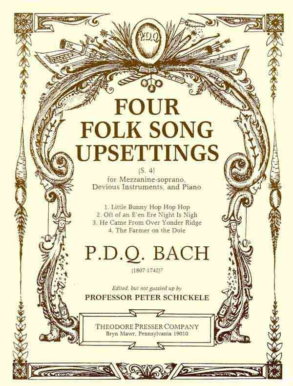 Bach, P.D.Q. - 4 Folk Song Upsettings - Voice and Keyboard For Sale