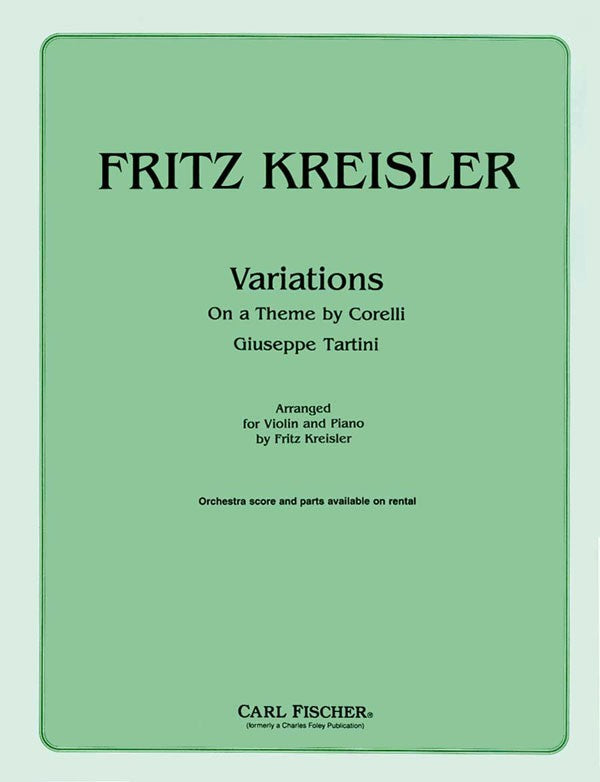 arr. Kreisler - Variations on a Theme by Corelli in the Style of Tartini - Violin and Piano Supply