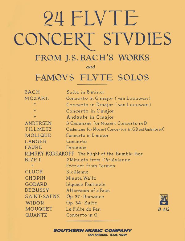 Bach, Mozart, et al. - 24 Flute Concert Studies - Flute Online Hot Sale