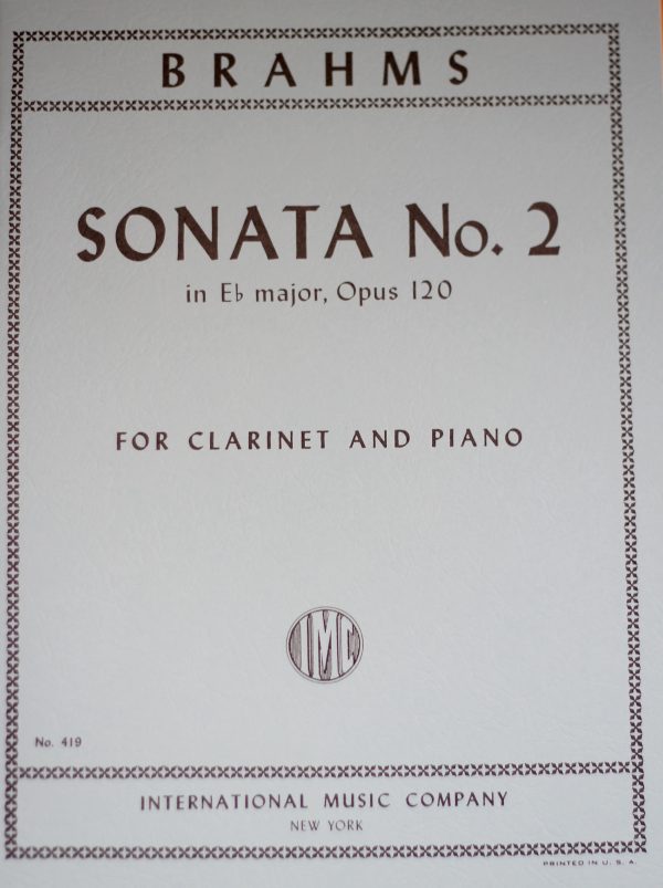 Brahms - Sonata No. 2 in Eb Major, Op. 120 for Clarinet and Piano Online