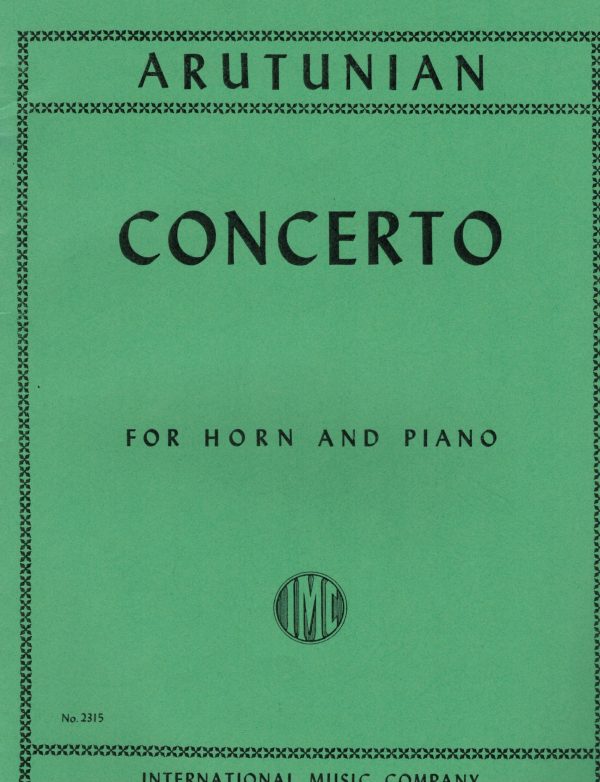 Arutunian - Concerto - Horn and Piano For Sale