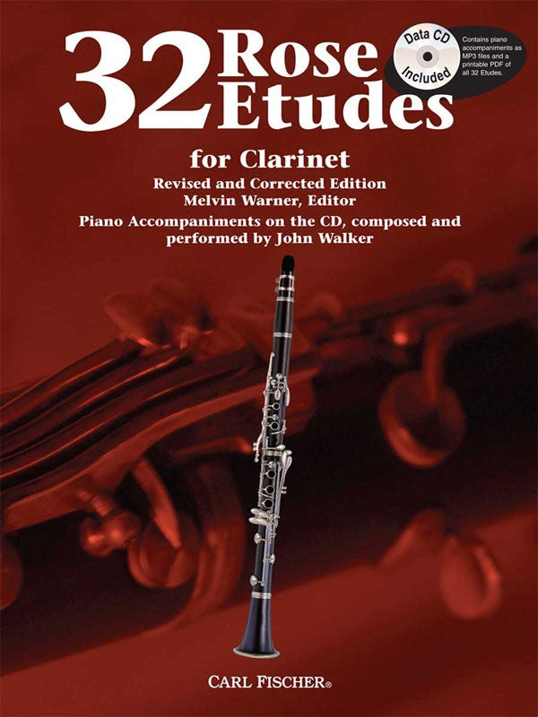 Rose, ed. Warner – 32 Rose Etudes (w Audio Access) – Clarinet Method Online now