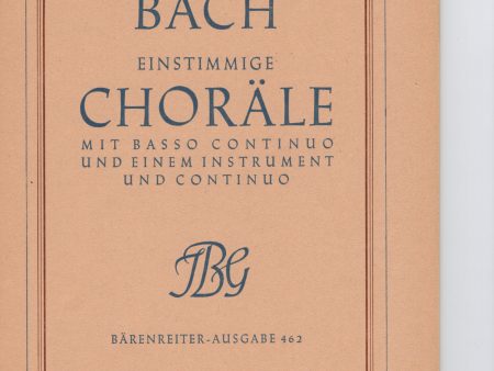 Bach, ed. Reinhart - Einstimmige Chorale, Vol. 1 - Voice and Instrument Discount