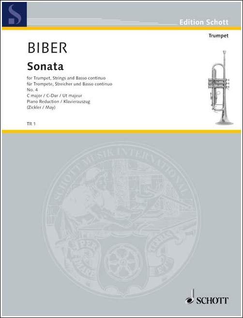 Biber, ed. Zickler - Sonata No. 4 C- Major - Trumpet and Piano Supply