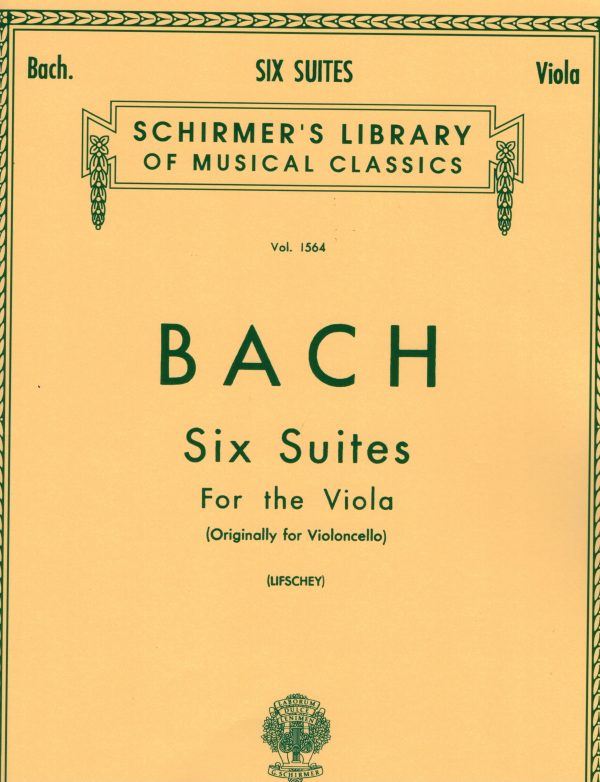 Bach, ed. Lifschey - 6 Suites for Cello transcibed for Viola - Viola Cheap