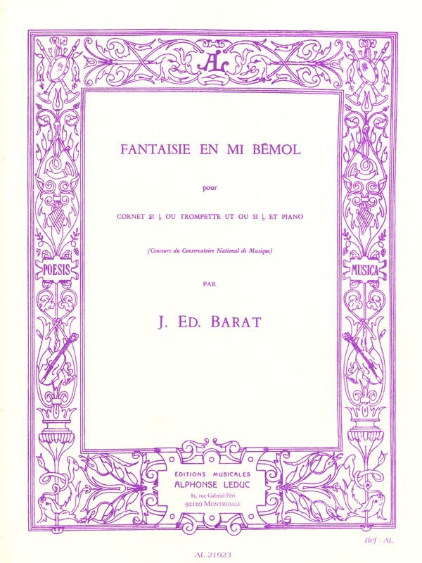 Barat - Fantaisie in Eb Minor - Trumpet and Piano Cheap