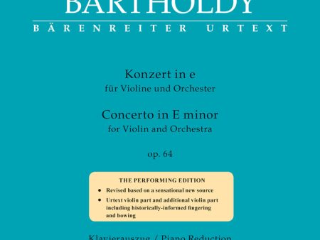 Mendelssohn - Violin Concerto in E Minor (Performing Edition) - Violin and Piano on Sale