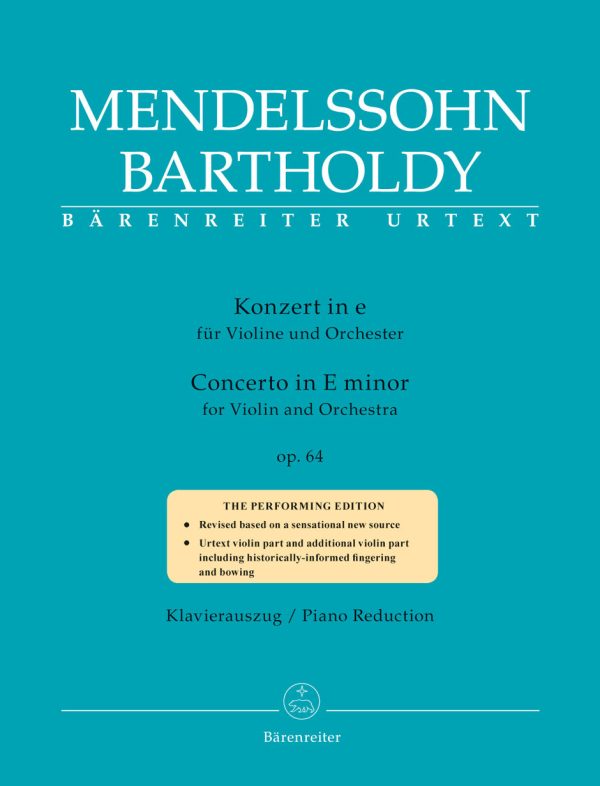 Mendelssohn - Violin Concerto in E Minor (Performing Edition) - Violin and Piano on Sale