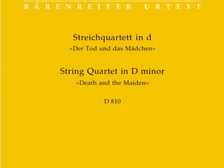 Schubert, ed. Aderhold -  Death and the Maiden  String Quartet in D Minor, D. 810 - 2 Violins, Viola, and Cello Supply