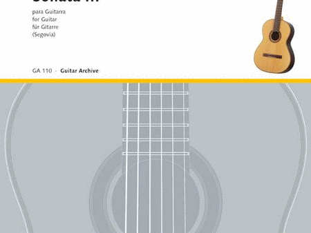 Ponce, arr. Segovia - Sonata III - Guitar Solo Online Hot Sale