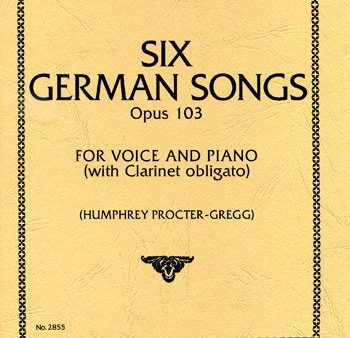 Spohr - 6 German Songs, Op. 103 (German and English) - Voice, Clarinet, and Piano Fashion