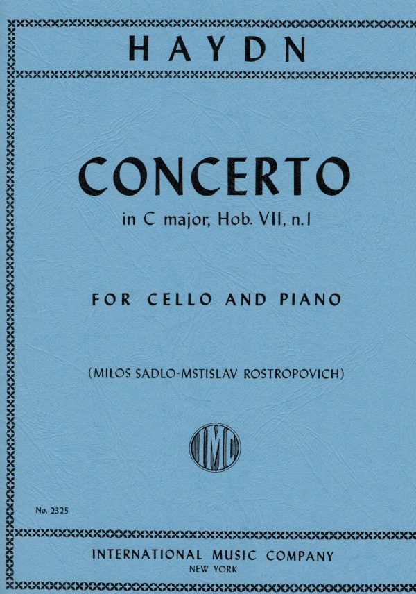 Haydn, ed. Rostropovich - Concerto in C Major - Cello and Piano Online Sale