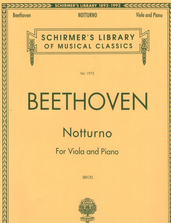 Beethoven - Notturno - Viola and Piano Hot on Sale