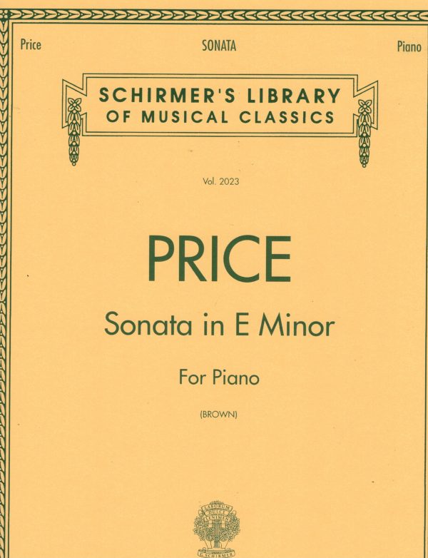 Price, ed. Brown – Sonata in E Minor – Piano Fashion