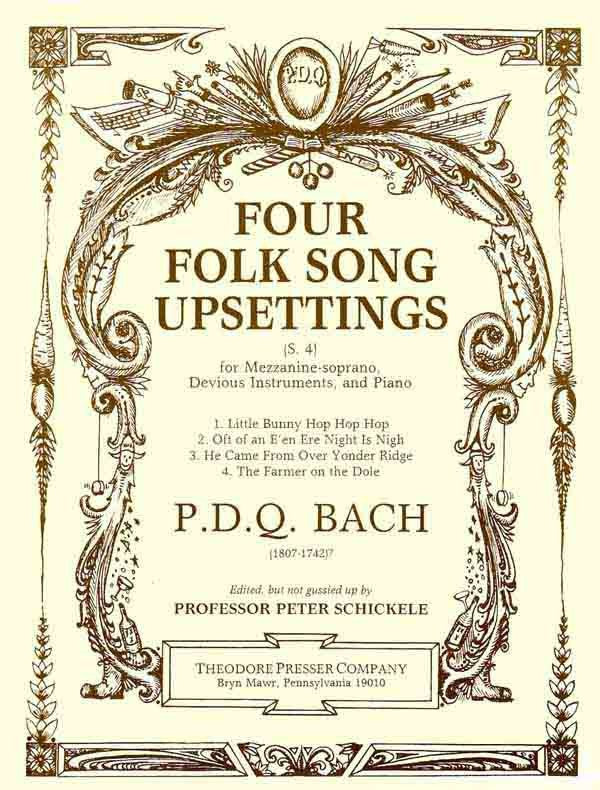 Bach, P.D.Q. - 4 Folk Song Upsettings - Voice and Keyboard For Sale