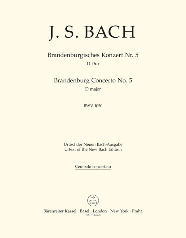 Bach – Brandenburg Concerto No. 5 in D Major, BWV 1050 – Harpsichord Part Sale