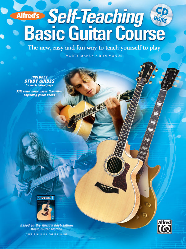 Alfred s Self-Teaching Basic Guitar Course (w CD) - Guitar Method For Discount