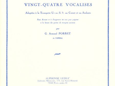 Bordogni, arr. Porret - Twenty-Four Vocalises - Trumpet Method Online Sale