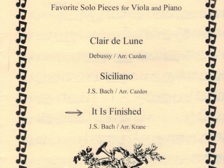 Bach, arr. Krane - It Is Finished from  St. John s Passion  - Viola (Cello) and Piano Online Hot Sale