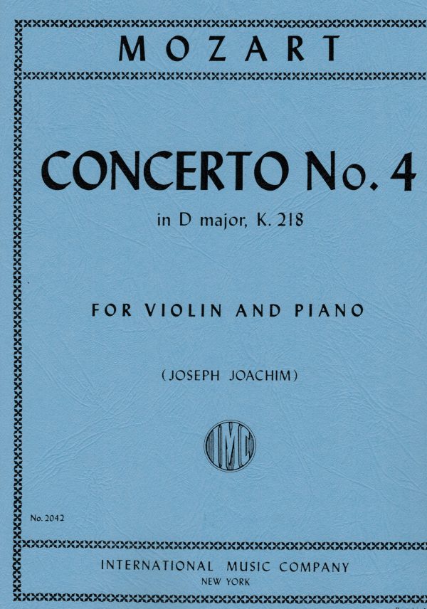 Mozart, ed. Joachim - Concerto No. 4 in D, K.218 - Violin and Piano Online now