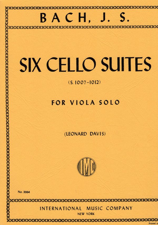 Bach, tr. Davis - Six Cello Suites - Viola Solo For Cheap