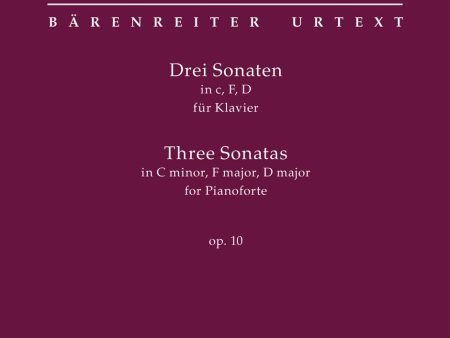 Beethoven - Three Sonatas, in C Minor, F Major, D Major - Piano For Discount