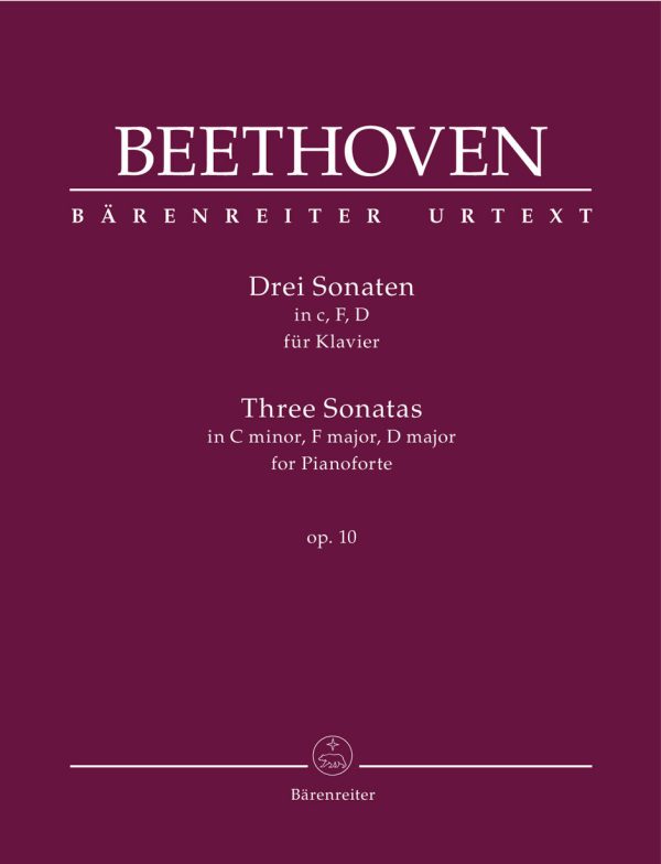 Beethoven - Three Sonatas, in C Minor, F Major, D Major - Piano For Discount